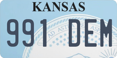 KS license plate 991DEM