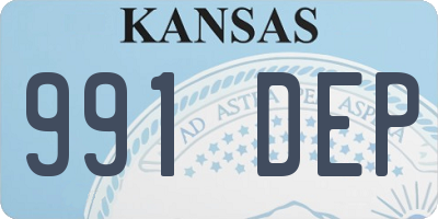 KS license plate 991DEP