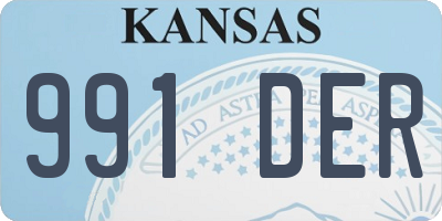 KS license plate 991DER