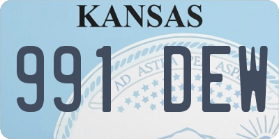 KS license plate 991DEW