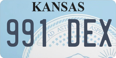 KS license plate 991DEX