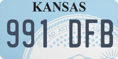 KS license plate 991DFB