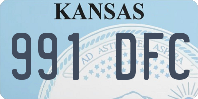 KS license plate 991DFC