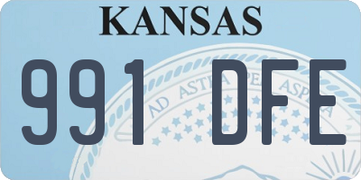 KS license plate 991DFE