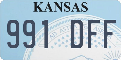 KS license plate 991DFF