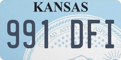 KS license plate 991DFI