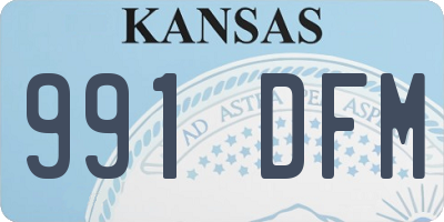KS license plate 991DFM