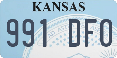 KS license plate 991DFO