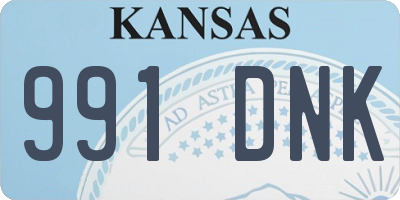 KS license plate 991DNK