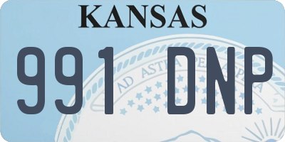 KS license plate 991DNP