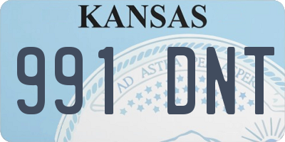KS license plate 991DNT