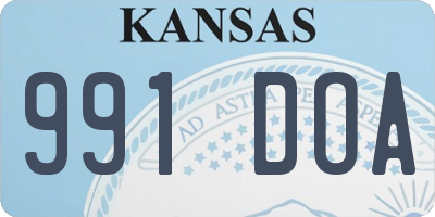 KS license plate 991DOA