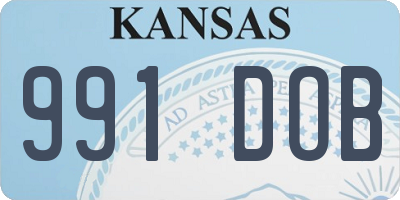KS license plate 991DOB