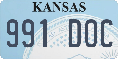 KS license plate 991DOC