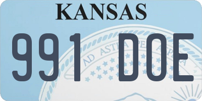 KS license plate 991DOE