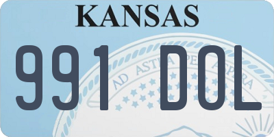 KS license plate 991DOL