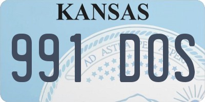 KS license plate 991DOS