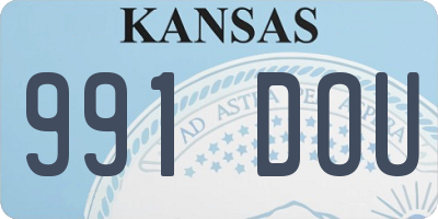 KS license plate 991DOU