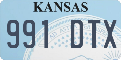 KS license plate 991DTX