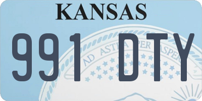 KS license plate 991DTY