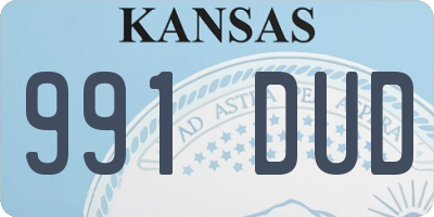 KS license plate 991DUD