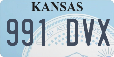KS license plate 991DVX