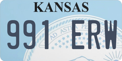 KS license plate 991ERW