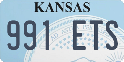 KS license plate 991ETS