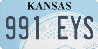 KS license plate 991EYS