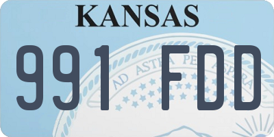 KS license plate 991FDD