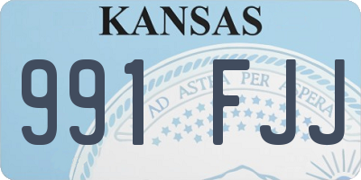 KS license plate 991FJJ