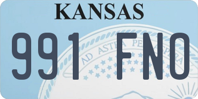 KS license plate 991FNO