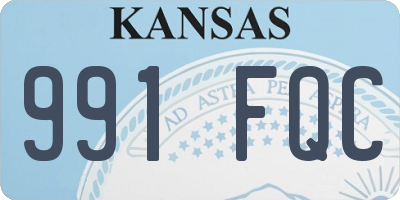 KS license plate 991FQC