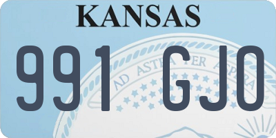KS license plate 991GJO