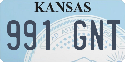 KS license plate 991GNT