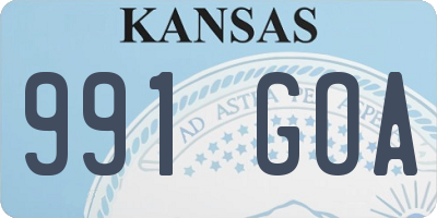 KS license plate 991GOA