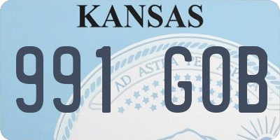 KS license plate 991GOB