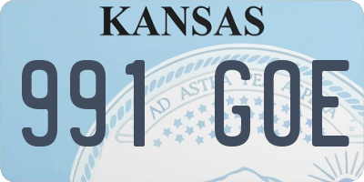 KS license plate 991GOE