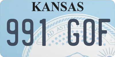 KS license plate 991GOF
