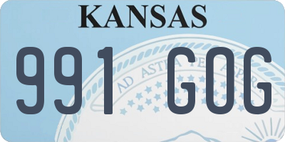 KS license plate 991GOG
