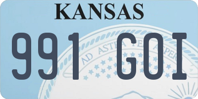 KS license plate 991GOI