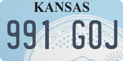 KS license plate 991GOJ