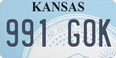 KS license plate 991GOK