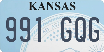 KS license plate 991GQG