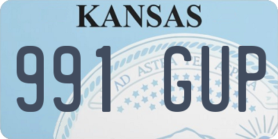 KS license plate 991GUP