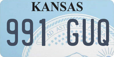 KS license plate 991GUQ