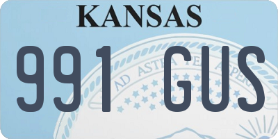 KS license plate 991GUS