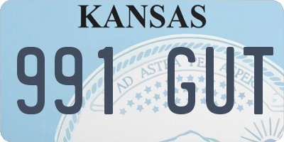 KS license plate 991GUT