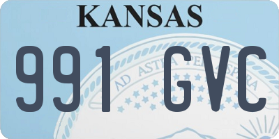 KS license plate 991GVC