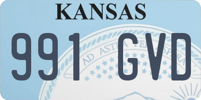 KS license plate 991GVD